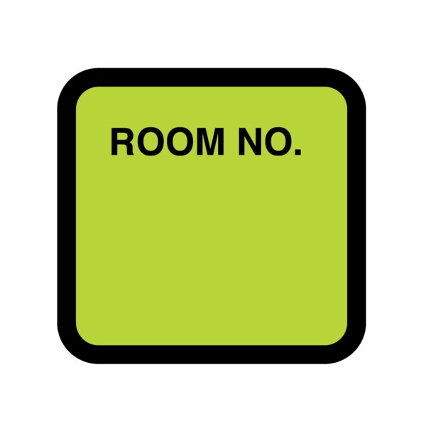 Printed Chart Labels - Room No 1-7/16" x 1-1/2" Chart w/Black